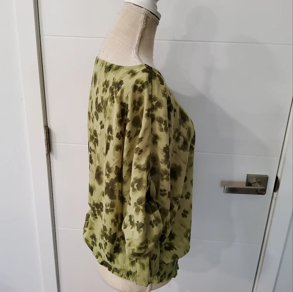Michael Kors Kimono Tie Dye Top Short Sleeve Blouse Size XL